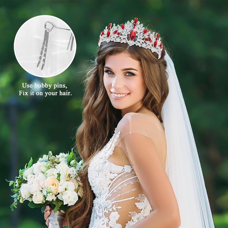 TAROSE Crowns for Women, Queen Crystal Gold Silver Tiaras with White Rhinestone and Combs, Goddess Crown for Wedding Bride Birthday Princess Bridal Shower Hair Accessories for Women - Image 5